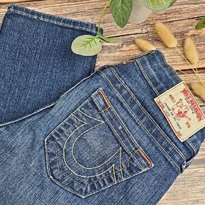 NEW TRUE RELIGION WORLD TOUR LIZZY LOW-RISE SKINNY CAPRIS